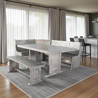 Aspen Valley Wooden Breakfast Nook Set-Dining Table Sets-Sunny D-LOOMLAN