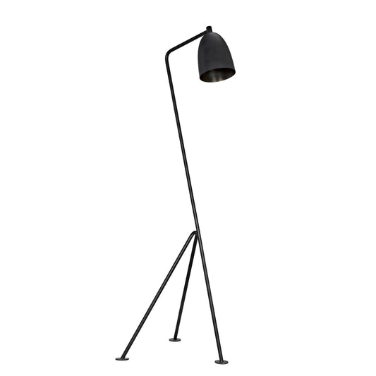Asti Black Steel Floor Lamp-Floor Lamps-Noir-Sideboards and Things