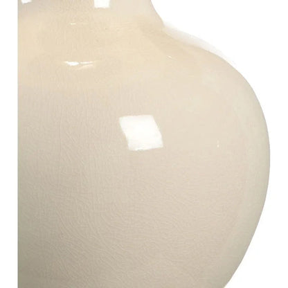 Chelsea House Astor Vase Cream Glazed Ceramic Body Table Lamp