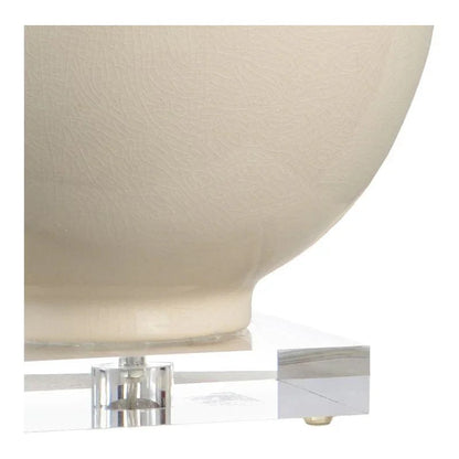 Chelsea House Astor Vase Cream Glazed Ceramic Body Table Lamp