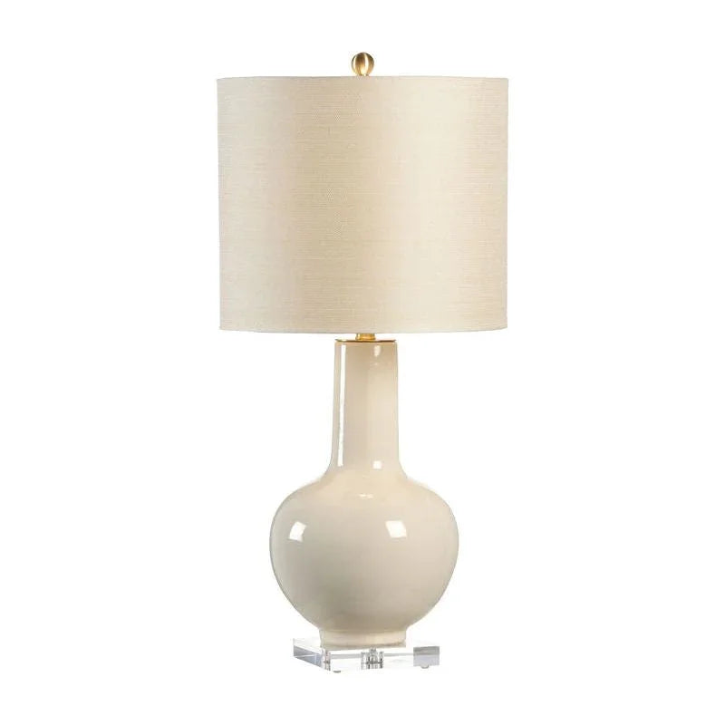 Chelsea House Astor Vase Cream Glazed Ceramic Body Table Lamp