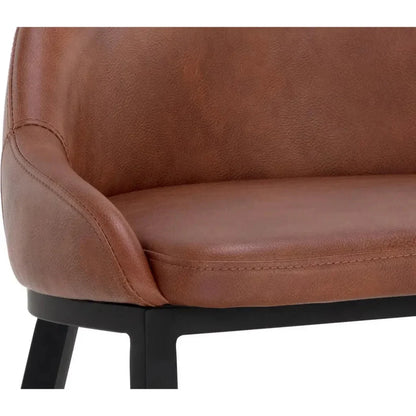 Astra Leather Low Back Counter Stool - LOOMLAN - SUNPAN - Counter Stools