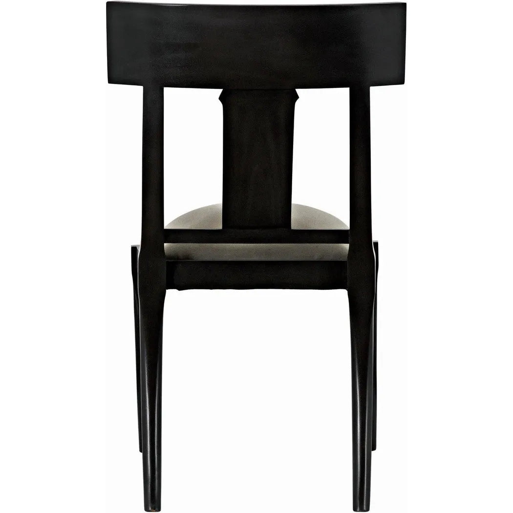 Athena Wood Black Armless Side Chair