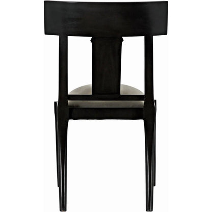 Athena Wood Black Armless Side Chair