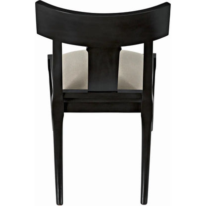 Athena Wood Black Armless Side Chair