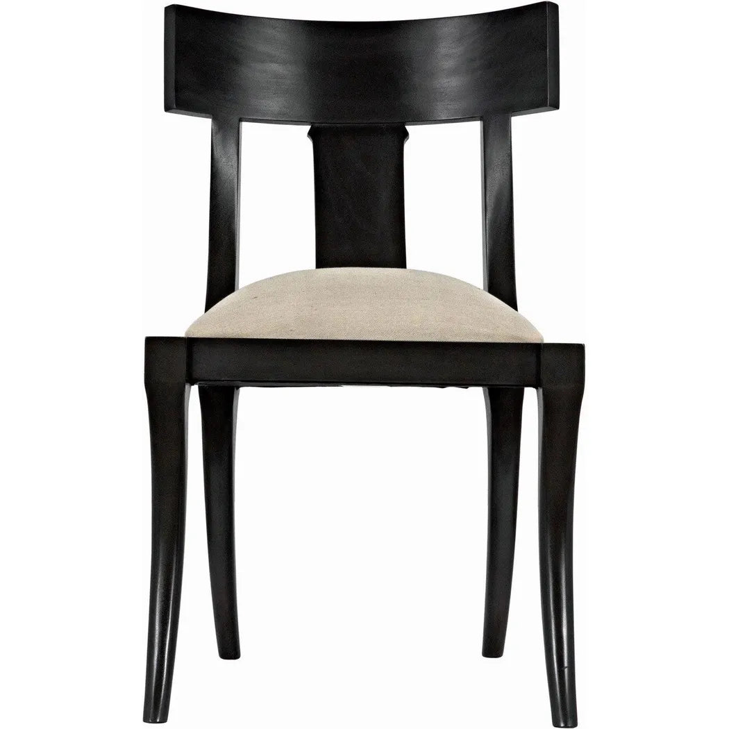Athena Wood Black Armless Side Chair