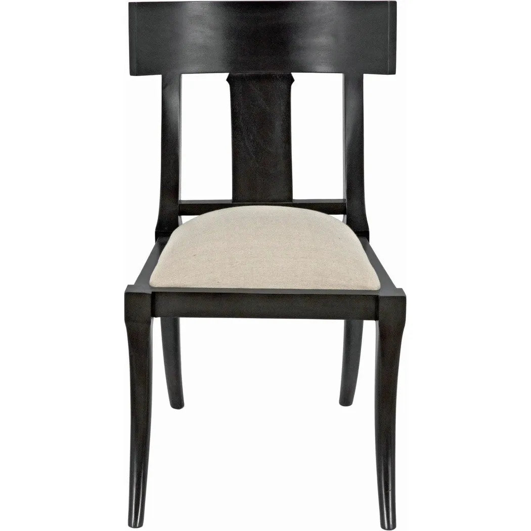 Athena Wood Black Armless Side Chair