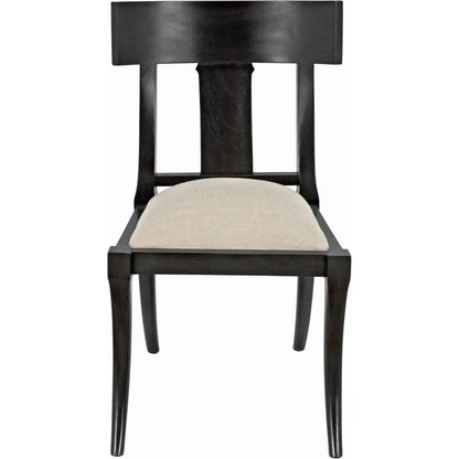 Athena Wood Black Armless Side Chair
