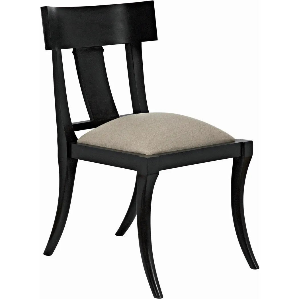 Athena Wood Black Armless Side Chair