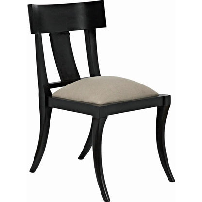Athena Wood Black Armless Side Chair