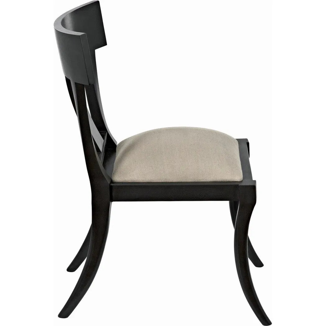 Athena Wood Black Armless Side Chair
