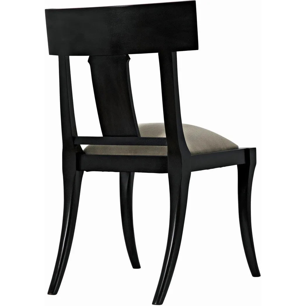 Athena Wood Black Armless Side Chair