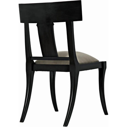 Athena Wood Black Armless Side Chair