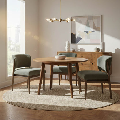 LH Home Athens Fabric Armless Dining Chair (Set of 2)