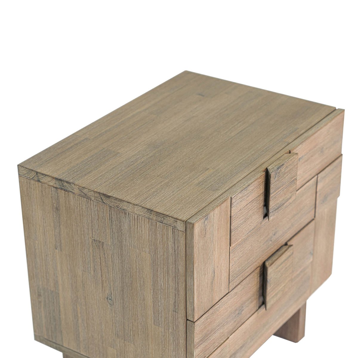 LH Home Atlantis Two Drawers Wood Nightstand