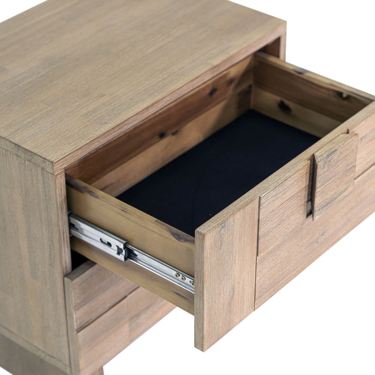 LH Home Atlantis Two Drawers Wood Nightstand
