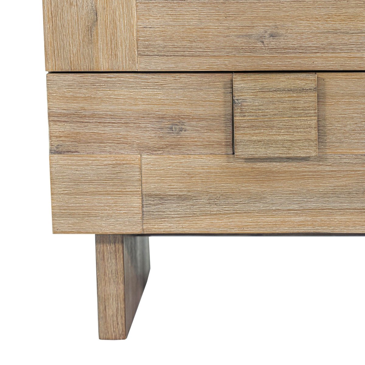 LH Home Atlantis Two Drawers Wood Nightstand
