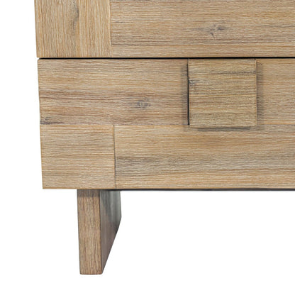LH Home Atlantis Two Drawers Wood Nightstand