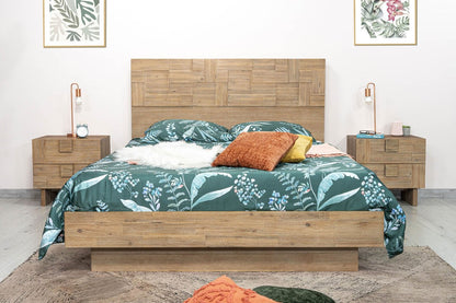LH Home Atlantis Two Drawers Wood Nightstand