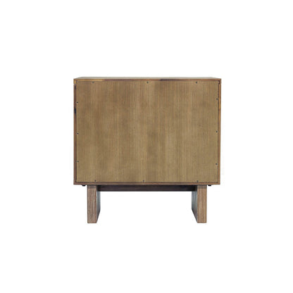 LH Home Atlantis Two Drawers Wood Nightstand
