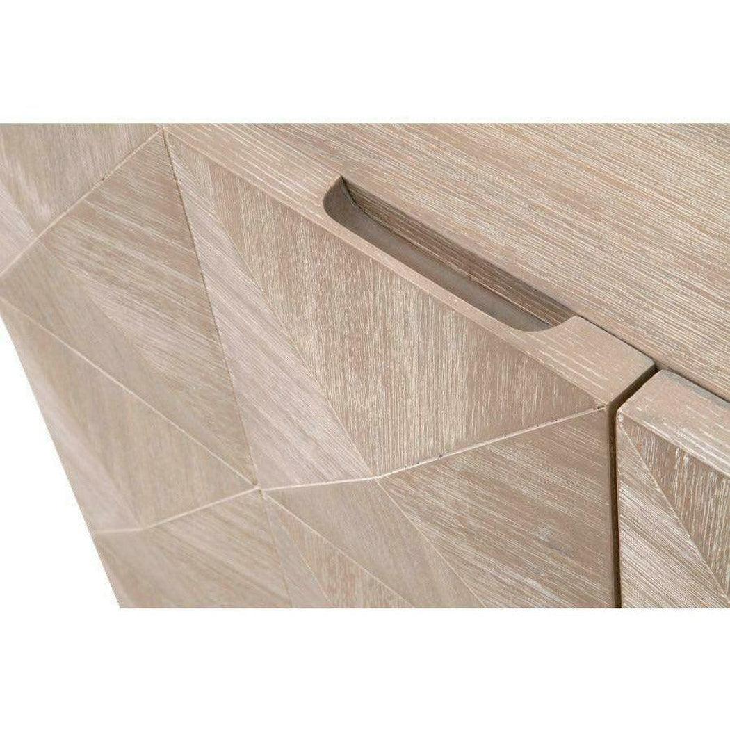 Atlas Media Sideboard Acacia Brushed Stainless Steel Sideboards Sideboards and Things By Essentials For Living