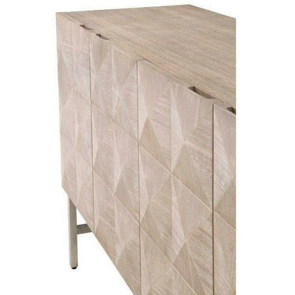 Atlas Media Sideboard Acacia Brushed Stainless Steel Sideboards Sideboards and Things By Essentials For Living