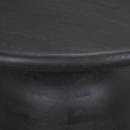 Atlas Pedestal Base Wooden Black Dining Table