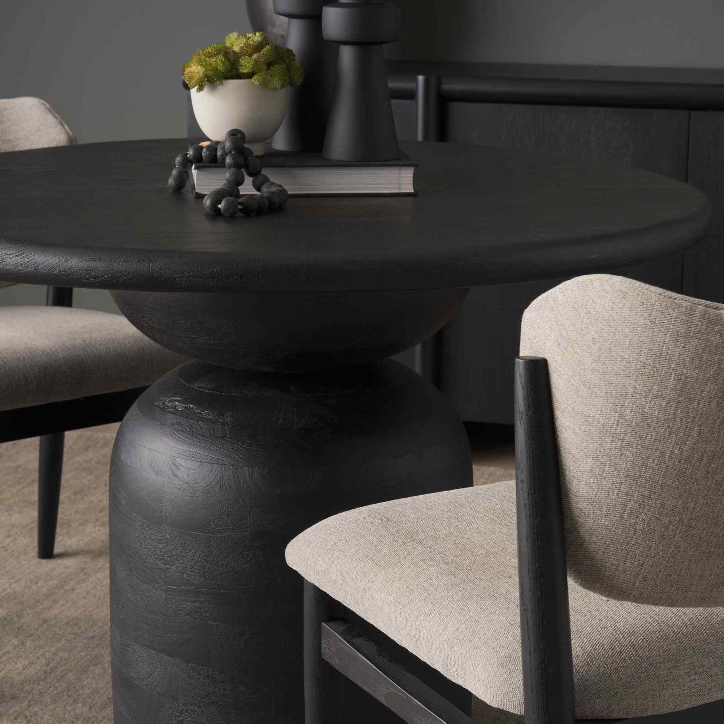 Mercana Atlas 42" Dia Pedestal Base Wooden Dining Table