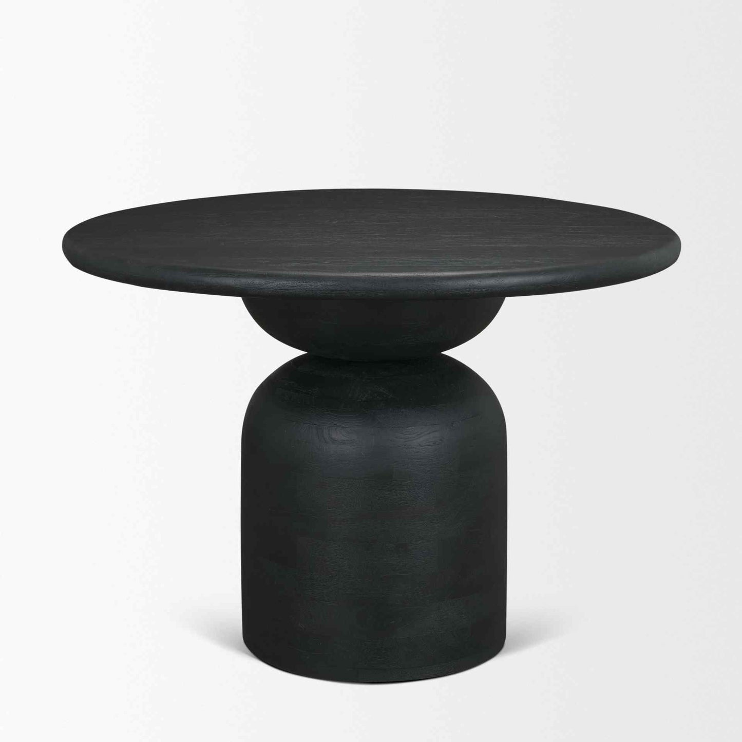 Atlas Pedestal Base Wooden Black Dining Table