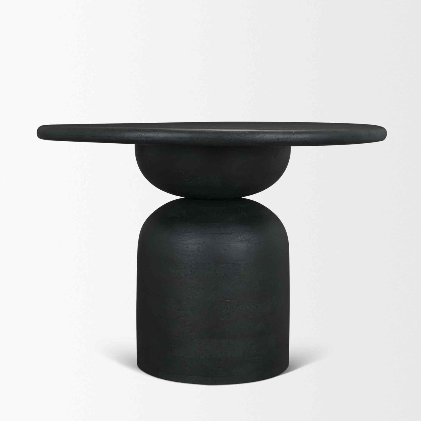 Atlas Pedestal Base Wooden Black Dining Table