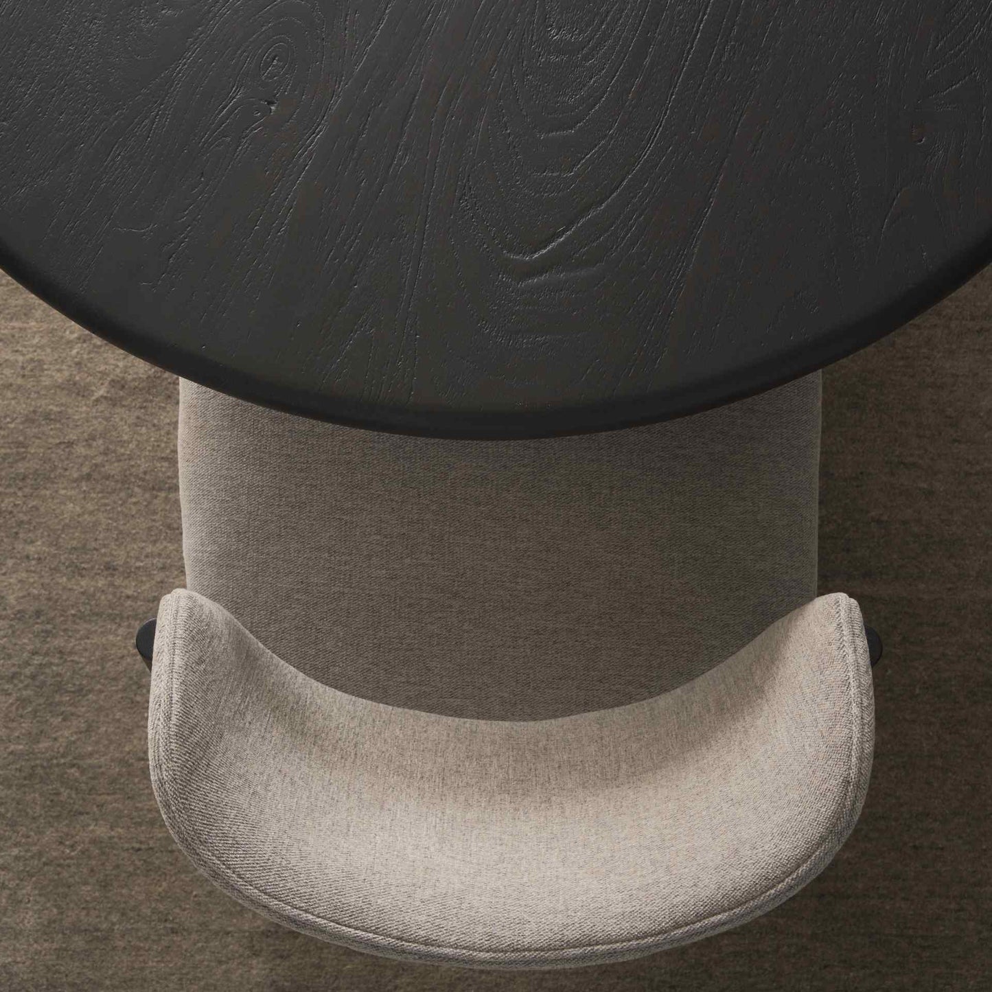 Atlas Pedestal Base Wooden Black Dining Table