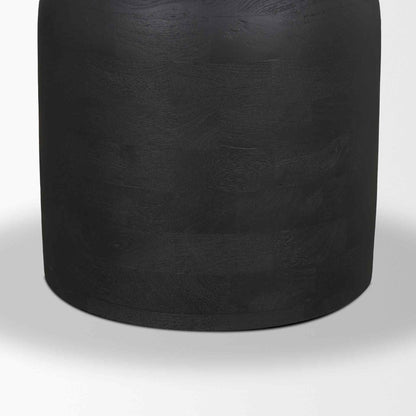 Atlas Pedestal Base Wooden Black Dining Table