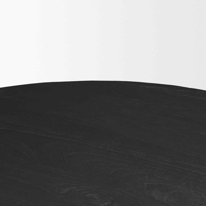 Atlas Pedestal Base Wooden Black Dining Table