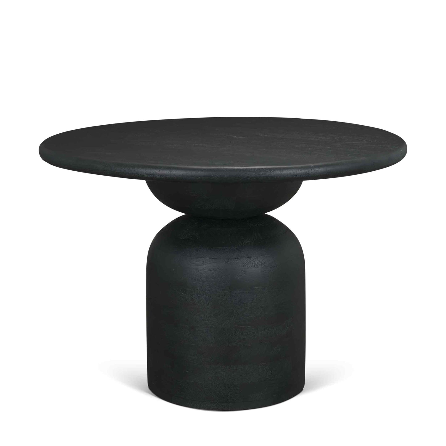 Atlas Pedestal Base Wooden Black Dining Table