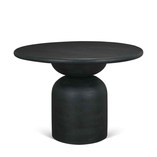 Atlas Pedestal Base Wooden Black Dining Table