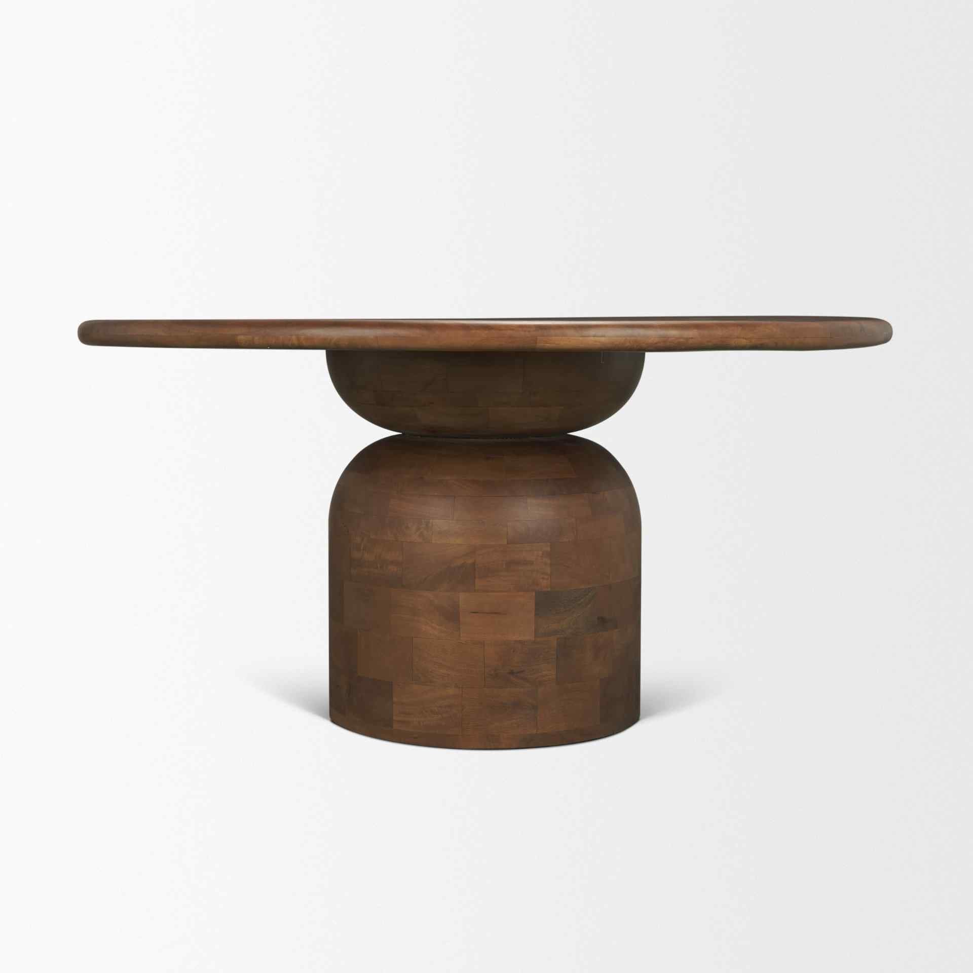 Mercana Atlas 60" Dia Pedestal Base Wooden Dining Table