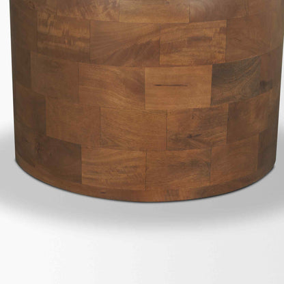 Atlas Pedestal Base Wooden Brown Dining Table