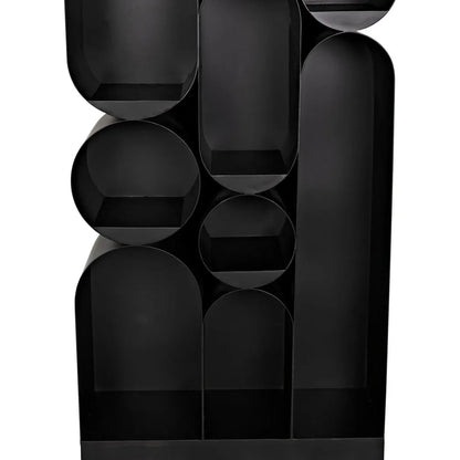 Atomic Bookcase Black Metal Etagere