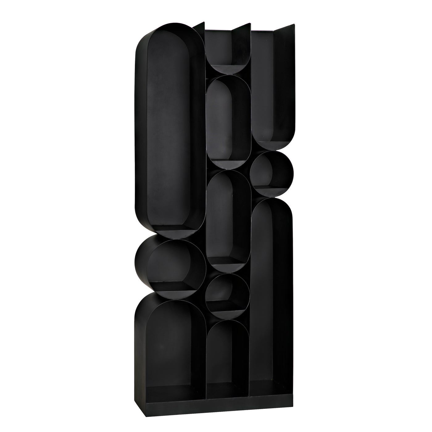 Atomic Bookcase Black Metal Etagere-Etageres-Noir-Sideboards and Things