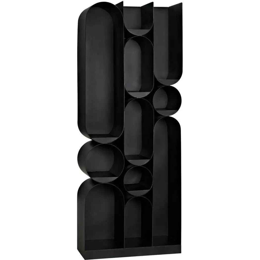 Atomic Bookcase Black Metal Etagere