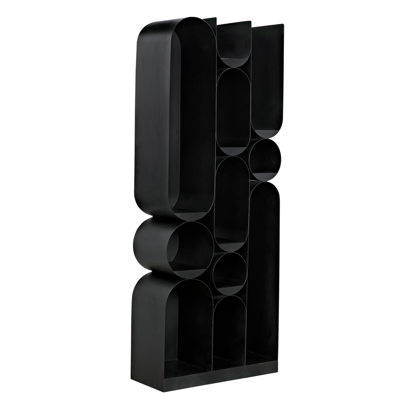 Atomic Bookcase Black Metal Etagere-Etageres-Noir-Sideboards and Things