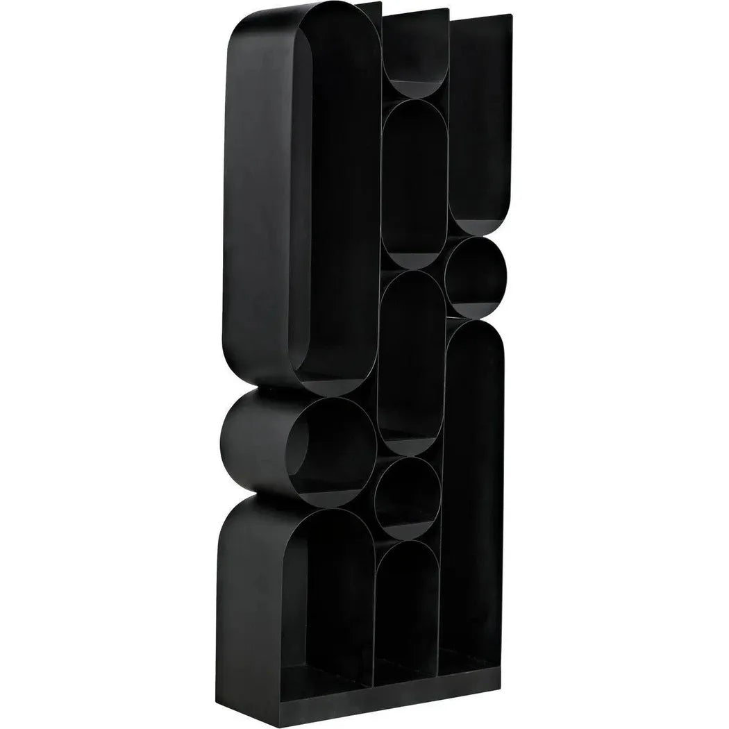 Atomic Bookcase Black Metal Etagere