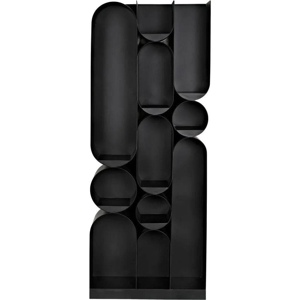 Atomic Bookcase Black Metal Etagere
