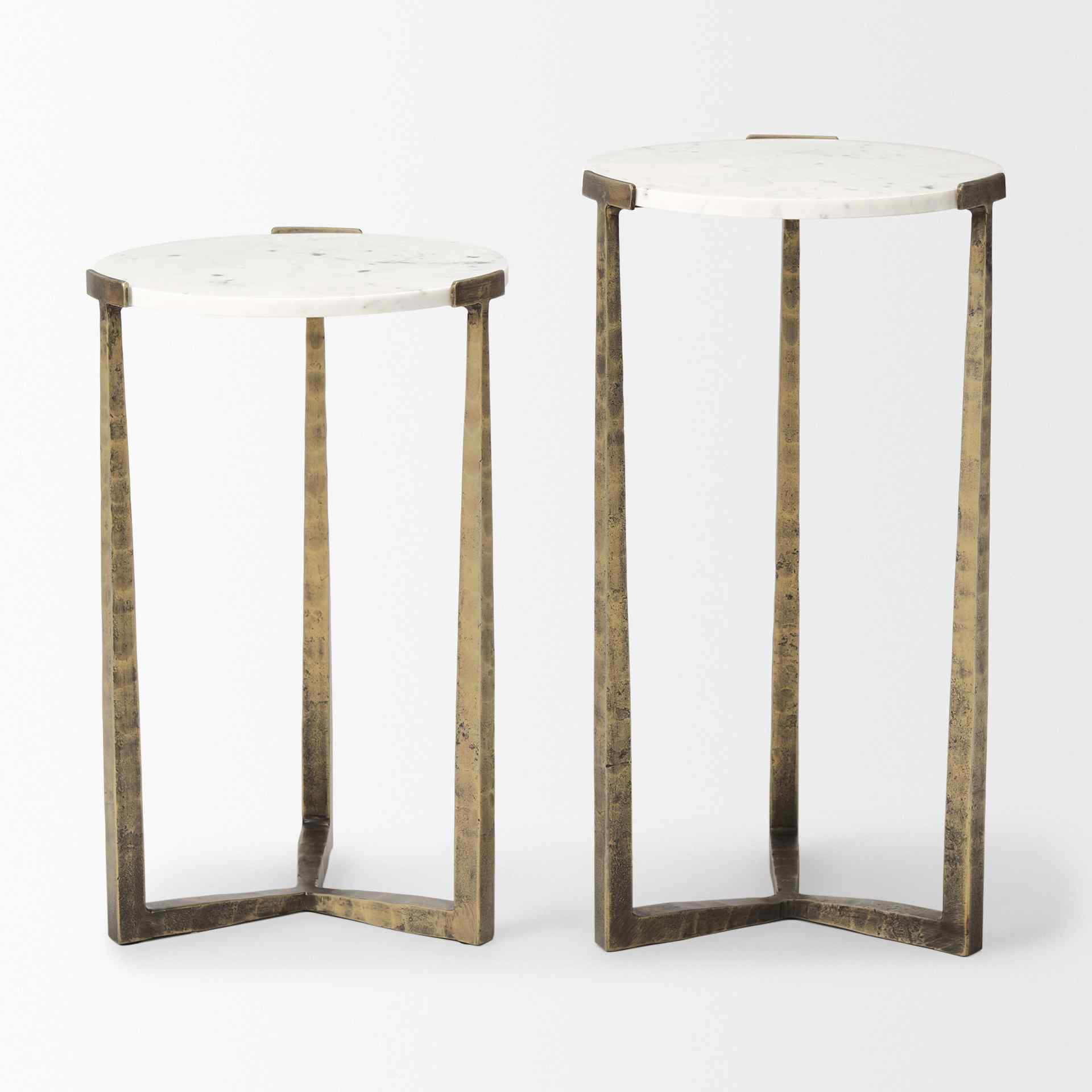 Mercana Atticus Marble Top Nesting Table (Set of 2)