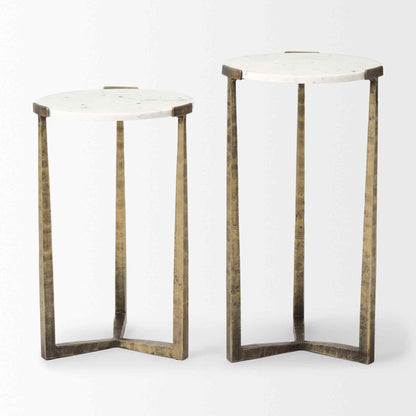 Mercana Atticus Marble Top Nesting Table (Set of 2)