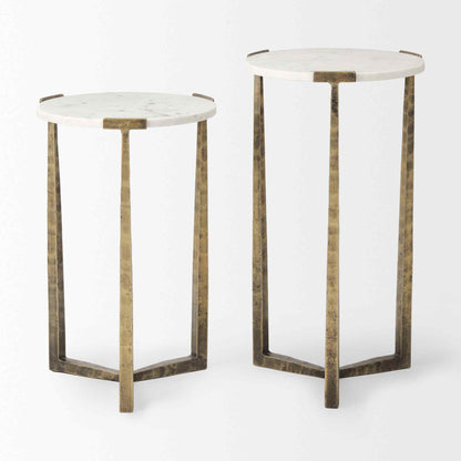 Mercana Atticus Marble Top Nesting Table (Set of 2)