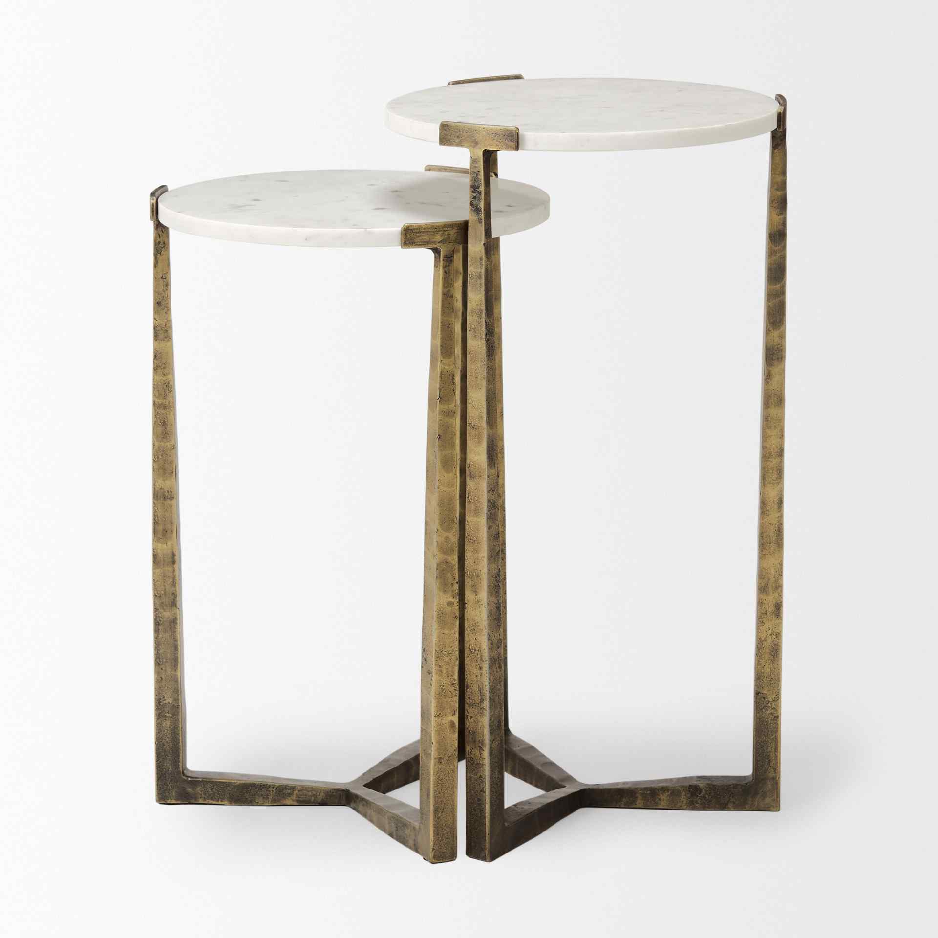 Mercana Atticus Marble Top Nesting Table (Set of 2)