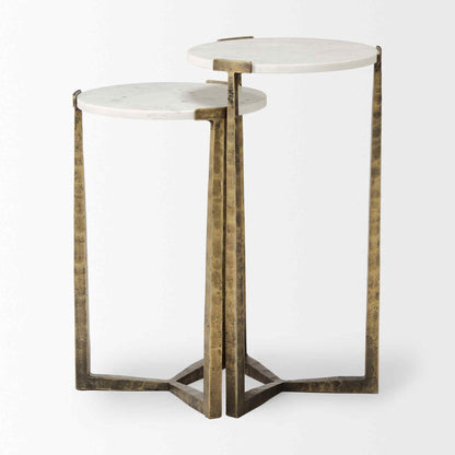 Mercana Atticus Marble Top Nesting Table (Set of 2)