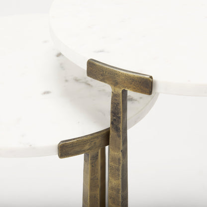 Mercana Atticus Marble Top Nesting Table (Set of 2)