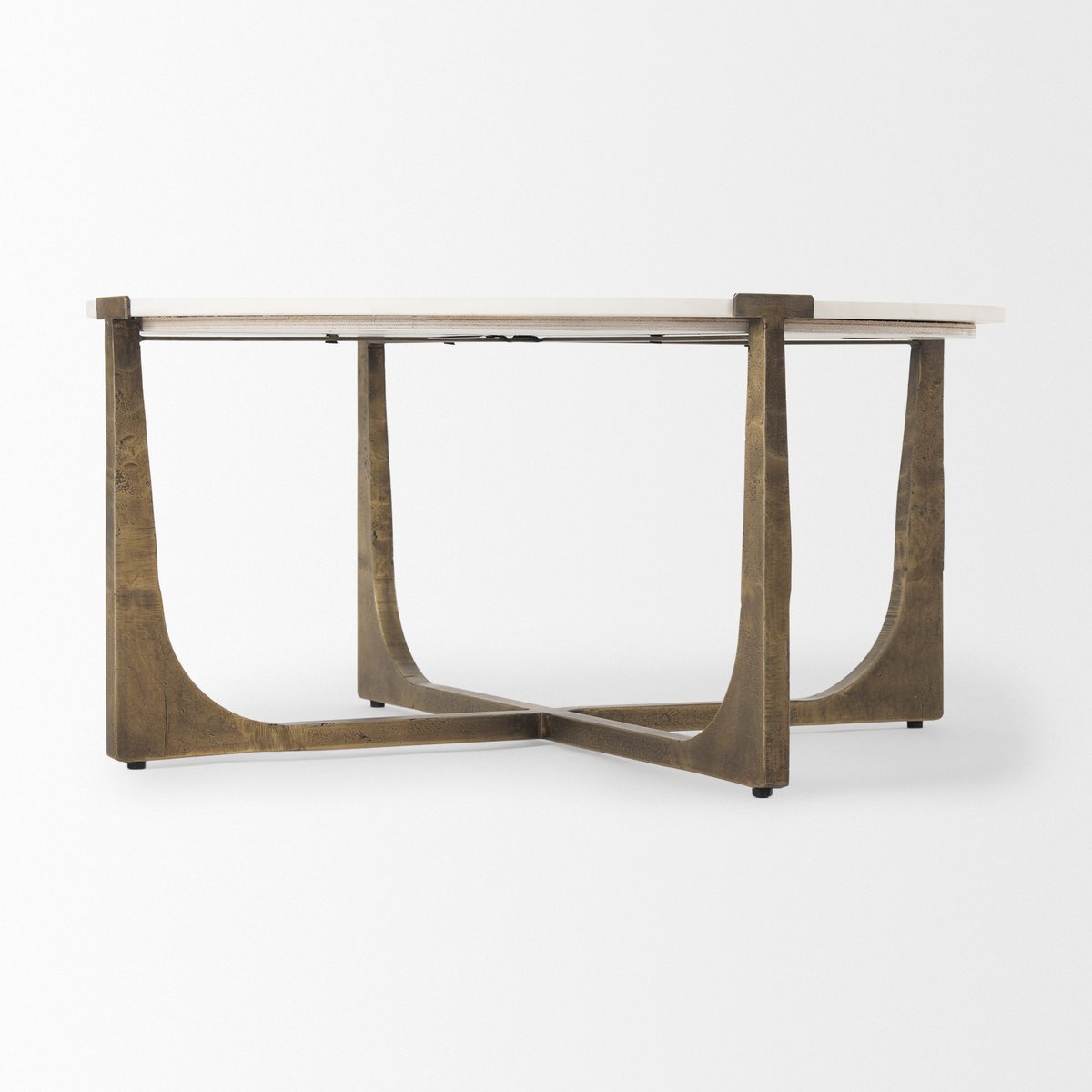 Mercana Atticus White Marble Top Coffee Table